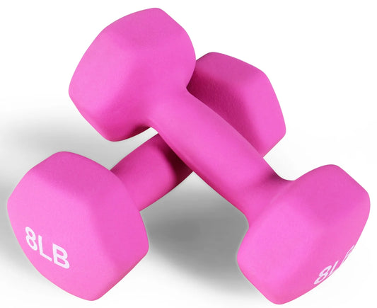 All-Purpose Color Neoprene Coated Dumbbells, 9 Lbs Pair